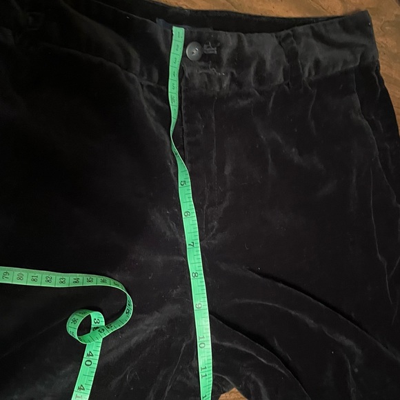 Chaps Sz 12 Black Velvet Casual Spring Fall Preppy Winter Straight Leg Pants - Picture 5 of 8